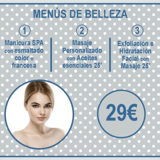 Menú de Belleza Benestar AZUL